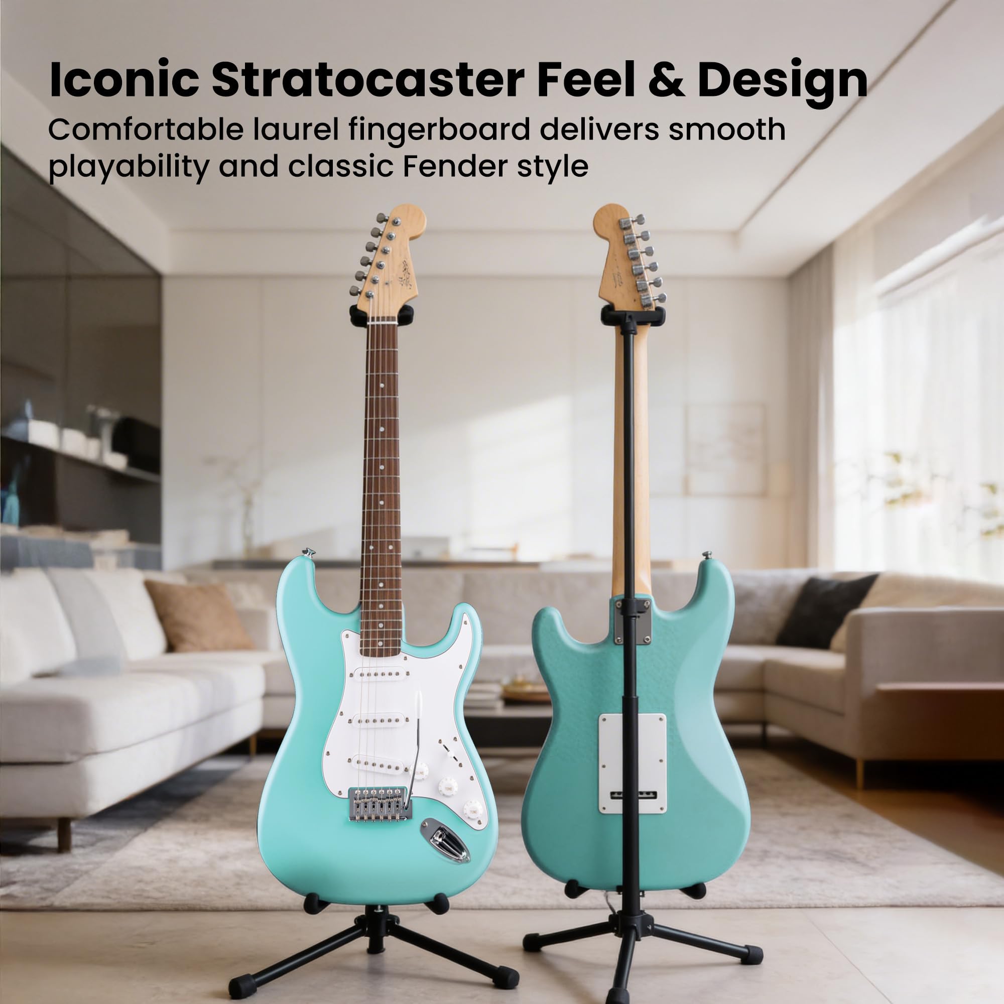 Amazon | Fender Squier Stratocaster エレキギター - ダフネブルー